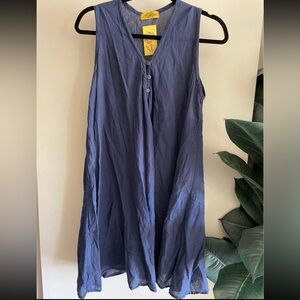 Organic cotton sleeveless summer chore dress